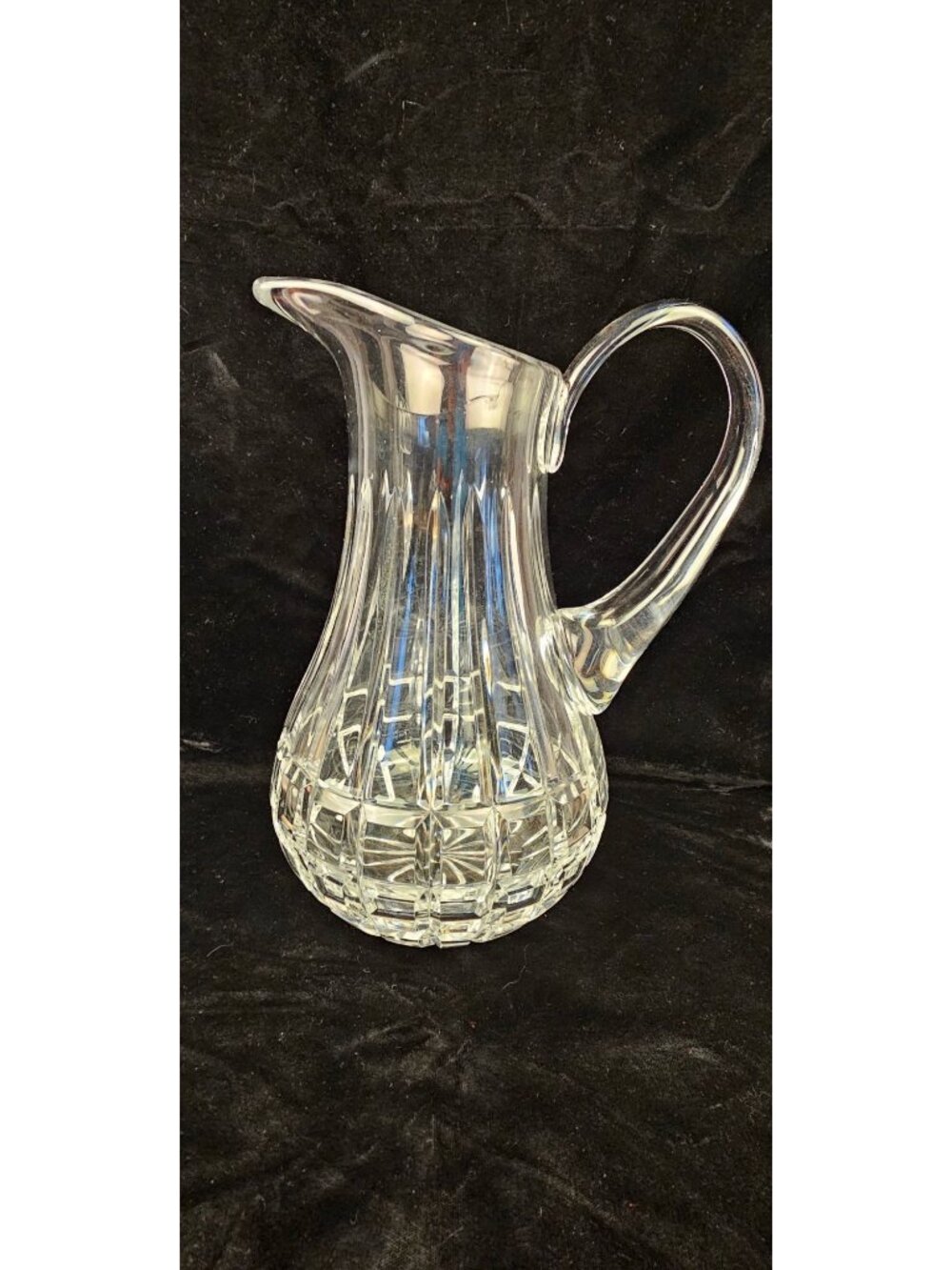 Badash Crystal Alice Pattern Vintage Cut Glass Pitcher 8" Tall Elegant Serveware